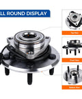 Two Pack Front Wheel Hub Bearing Assembly For Dodge Ram 1500 2009 2010 And 2011 With ABS 5 Lug Ready To Install Premium OEM Style Replacement