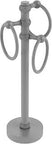 Vanity Top 3 Ring Twisted Accents Guest Towel Holder Matte Gray Built Tough From Solid Brass With Heavy Base