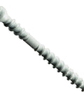 Top Shelf Steel Composite Trim Screws, 8 By 2 Inch White Coated Deck Fasteners With T10 Star Bit Drive, 176 Piece close-up view of deck fastener.