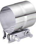 Exhaust Clamp Set With Multiple Sizes 4In 3In 2.5In 5In 3.5In 2.75In Heavy Duty Stainless Steel Lap Joint Band Clamp Sleeve Coupler