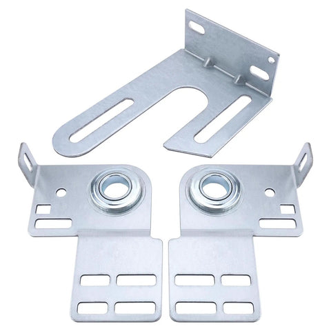 Metal bracket components for 7Foot Garage Door Torsion Spring Kit With Heavy Duty Cables And Aluminum Drums For Extension Systems Center Bracket