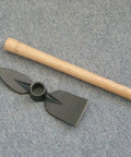 Dual Heads Hoe And Mattock Garden Tool For Weeding And Digging, Malleable Iron Build, 16 Inch Handle, unassembled view