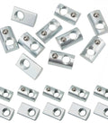 M6 X 1.0 T Slot Nut With Spring Ball Loaded, 10 Pack, Carbon Steel, for 8mm aluminum extrusion rails, European standard