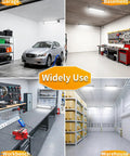 40W LED Shop Lights With 6 Foot Cord And Easy Switch 5400 Lumens Daylight 6000K Crankin Bright Plug In Garage Light For Garage Workbench And Warehouse Energy Saving Up To 80 Percent Wide 120 Degree Beam 2 Pack installed in various settings