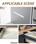 Two Pack Heavy Duty Drawer Slides With Accessories For Cabinets And Dressers, Smooth Soft Close, Durable Metal Drawer Guides, Easy Install, Ideal For Kitchen Cabinets, TV Consoles, Cupboards, And More, Built Tough For Everyday Use, cabinet and drawer scenes