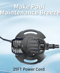 Automatic Pool Cover Pump Half Horsepower 2250 GPH Submersible Sump Pump with 25 ft power cord displaying from top view.