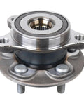 Image of a 4 Piece Wheel Bearing Hubs Assembly Kit For Toyota Corolla 2019 Through 2023 And Prius 2016 Through 2022 And Prius Prime 2017 Through 2022 Front And Rear Replacement Set Drop In Ready showing a single hub unit with a 5-lug pattern.