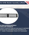 Active Radiator Grille Shutter Assembly With Direct Drive Motor For Chevy Malibu 2016 2025 bolt EV and Buick Lacrosse 2017 2019, black color.