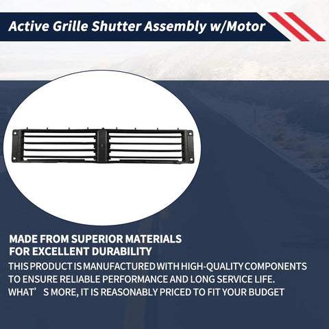 Active Radiator Grille Shutter Assembly With Direct Drive Motor For Chevy Malibu 2016 2025 bolt EV and Buick Lacrosse 2017 2019, black color.