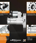 High Torque Mini Starter For Chevy Small Block And Big Block V8 153 And 168 Tooth Flywheel Compatible 1.4KW 1.88HP Details