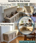Top Shelf Soft Close Hinges For Toy Box 2 Pack Slick Heavy Duty Lid Supports on sunroom seating and dining area storage benches.