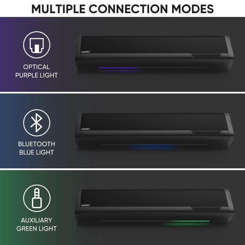 2.1 Channel Sound Bar With Subwoofer For TV And PC Gaming Kickin Bass For Movie Night Deep Bass Home Theater System connection modes