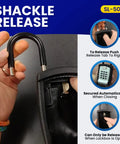 Super Handy Outdoor Key Lock Box With Digital Push Button Keypad For Outside Use Portable Shackle Safe Box being opened