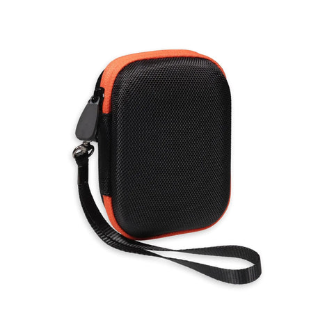All In One Thermal Imager Case For TI250 Rechargeable Thermal Imaging Camera Travel Ready On The Go Semi Hard Zipper Protection With Organized Space For Camera And Accessories, black and orange case with wrist strap