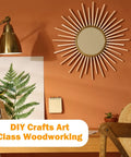 Premium Unfinished Wooden Dowel Rods Top Notch For Knocking Out Weekend Diy Crafts And Home Decor Upgrades Along With Party Displays Featuring Smooth Quarter Inch By Six In Sticks used in a decorative sun mirror design.