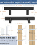 Matte Black Square Cabinet Handles Set Of 30 5 Inch Length Drawer Pulls with 3 Inch Center to Center, installation guide