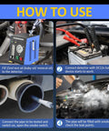 Leak Detection Smoke Machine With Built In Air Pump And Flow Meter 19 PSI Dual EVAP Mode Pro Grade Diagnostic Tester Kit For All Vehicles Pipe Systems ATVs Boats And Motorcycles in engine leak test steps