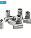 10-pack stainless steel thread adapters sleeve; M12x1.75 male to M10x1.5 female, 20mm length