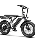 RetroVolt Electric Bike For Adults With 2000W Peak Motor 30 MPH Top Speed 70 Mile Range 48V 13Ah Removable Battery Fat Tire 20x4 Electric Dirt Bike With Hydraulic Brakes shown from side view.