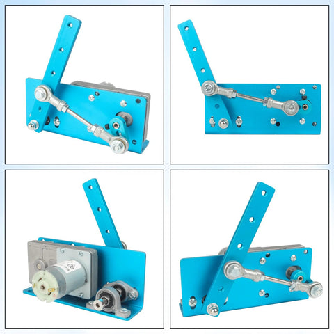 CNCTOPBAOS blue metal wobble motor mounting bracket with linkage arms
