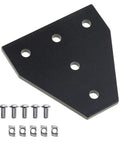 Five Hole 90 Degree Joint Board Plate Connectors Corner Angles Brackets for Aluminum Plate Hardware Accessories with screws visible
