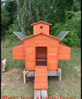 Deluxe Large Wood Chicken Coop For Backyard Hen House Fits 6 Large Or 10 Bantam Chickens With 6 Nesting Boxes Ramp Access Solid Fir Construction Easy Assembly Durable Outdoor Poultry Home in greenery