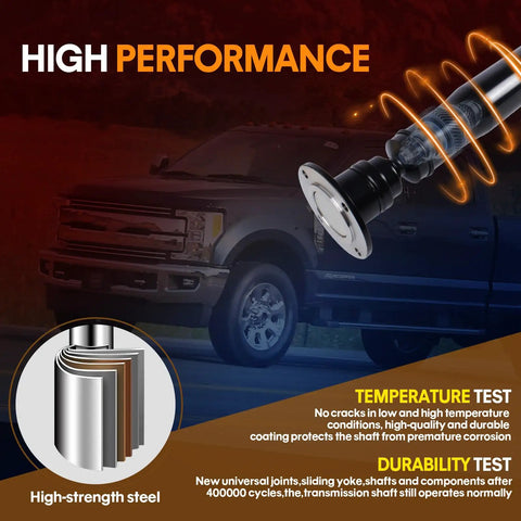 Rear Driveshaft For Ford Edge And Lincoln MKX AWD Heavy Duty Replacement Prop Shaft Assembly For 2.0L 3.5L 3.7L Engines Fits 2009 2014 Edge And 2011 2014 Edge Replaces DT4Z 4R602 A SK936846, high-strength steel, durability test graphic