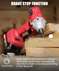 20V Brushless Impact Driver Kit With Two-Speed Variable Speed, Cordless Power For Quick, No-Nonsense DIY And Pro Jobs, 2220 Inch-Pounds Torque, Brake Stop Function in use on wood