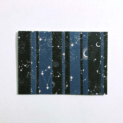 Starry night pattern background stencil for 4 Piece Rectangle Frame Die Cut Set With Dotted Stitched Borders For Scrapbooking, DIY Crafts.