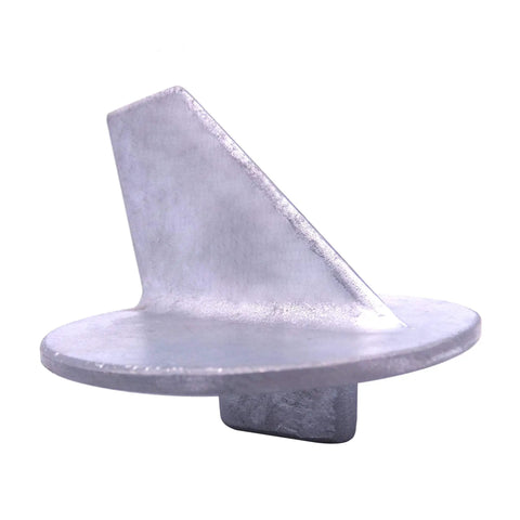 Trim Tab Anode For Mercury Marine Outboard Engines 40 To 140 HP Replacement Zinc Alloy Fits Mercruiser Quicksilver 31640 Q4 A1 46399 A1 822777 Q1 72436 A1 18 6241 in zinc alloy with fin detail.