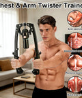 Ultimate Adjustable Hydraulic Power Chest Press Machine Plus Forearm Strengthener And Chest Expander for toning arms and abs.