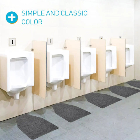 15 Pack Urinal Mats For Men Non Slip Urinal Floor Mats For Commercial Use Highly Absorbent Waterproof Backing TPR Grippy Bathroom Floor Pads For Mens Restroom Gray