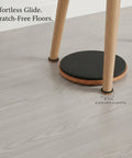 No Sweat Easy Glide Round PE Plastic Furniture Sliders For Standard Chair And Sofa Legs On Hard Floors Black Glide Pads
