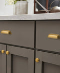 Antique Brass Drawer Pulls Set 10 Pack 1.25 Inch Cabinet Knobs For Cabinets Drawers Dressers Closets Kitchen Hardware
