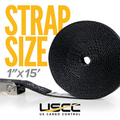 Endless Ratchet Straps 1 Inch Wide By 15 Foot Four Pack Stainless Steel Tie Downs For Marine Use coiled strap detail