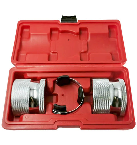 Universal Adjustable Fork Seal Driver Tool For 39mm To 50mm Front Forks Split Design Fork Seal Installer in red case