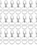 Straight Up Badass Swivel Snap Hooks And D Rings, Heavy Duty Zinc Alloy Keychain Clips, 50 swivel clips and 50 D rings.