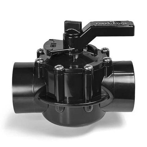 Must-Have 1.5 Inch Inline Pool Diverter Valve 2-Way CPVC Slip Valve With Non-Lube PTFE Seal front view