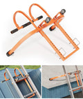 Orange Two In One Ladder Stabilizer For Roof Access With Horizontal And Vertical Ridge Extensions Rubber Grip T Bar Heavy Duty