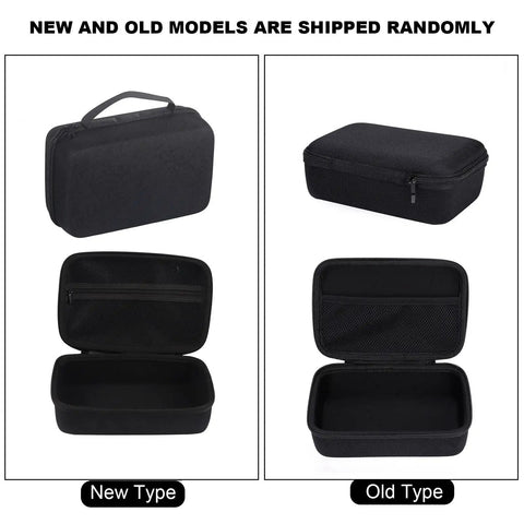 Road Warrior Microphone Case For Sm7b And Mv7 Podcast Mic showing new and old models, sleek black nylon exterior, secure and sturdy design.