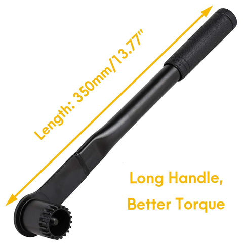 Internal Bottom Bracket Removal Tool For Tapered, Octalink And ISIS Splined BBs With Long Handle And Center Guide Pin, 13.77 inch.