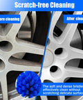 Before and after cleaning with Car Wheel Cleaning Kit With Soft Drill Wheel Cleaner Brush And Detailing Pads, showing no scratches.