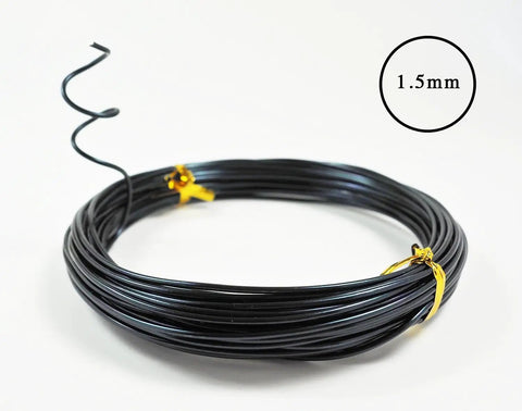 1.5mm coil from Beginner Friendly Anodized Aluminum Bonsai Wire Set With Canvas Bag Five Size Options 1.0Mm 1.5Mm 2.0Mm 2.5Mm 3.0Mm About 147 Feet Total Easy Bend Aluminum Bonsai Training Wire Choose Your Color Black.