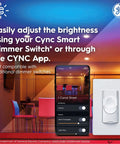 Cync Smart LED Wafer Downlights Kit 6 Inch Slim LED Puck Lights With Color Changing And White Tones in modern home setup