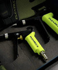 Ergonomic 6 Piece Blow Gun Kit With Variable Flow Trigger For Precise Air Control In Green Finish X3 Gun Bodies Easy Storage And Durable Construction AG1200FZKIT Pro Grade displayed on a dark surface