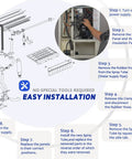 Diagram and instructions for Ice Machine Water Hose Replacement For 4A1551-03 Spray Tube Rubber Hose C installation