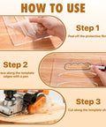 How to use five piece router template set for curved handles; peel film, trace and cut for crafting.