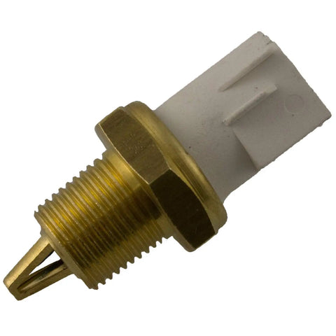 Solid Air Charge Temperature Sensor For Precise Engine Computer Monitoring And Reliable Fuel Economy That Clears Check Engine Codes And Keeps Your Daily Driver Running Tight With Zero Headaches Or Fancy Tools Needed, brass and white, front view.