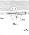 Workhorse Sliding Bolt Door Latch Secure Slide Lock For Garden Barn Fence Shed And Patio Gate Bronze large size dimensions shown