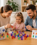 Kid Approved Counting Bears And Math Counters With Storage Bin Montessori Color Sorting Toys For Toddlers Preschool STEM Learning. Family sorting colorful bear toys.
